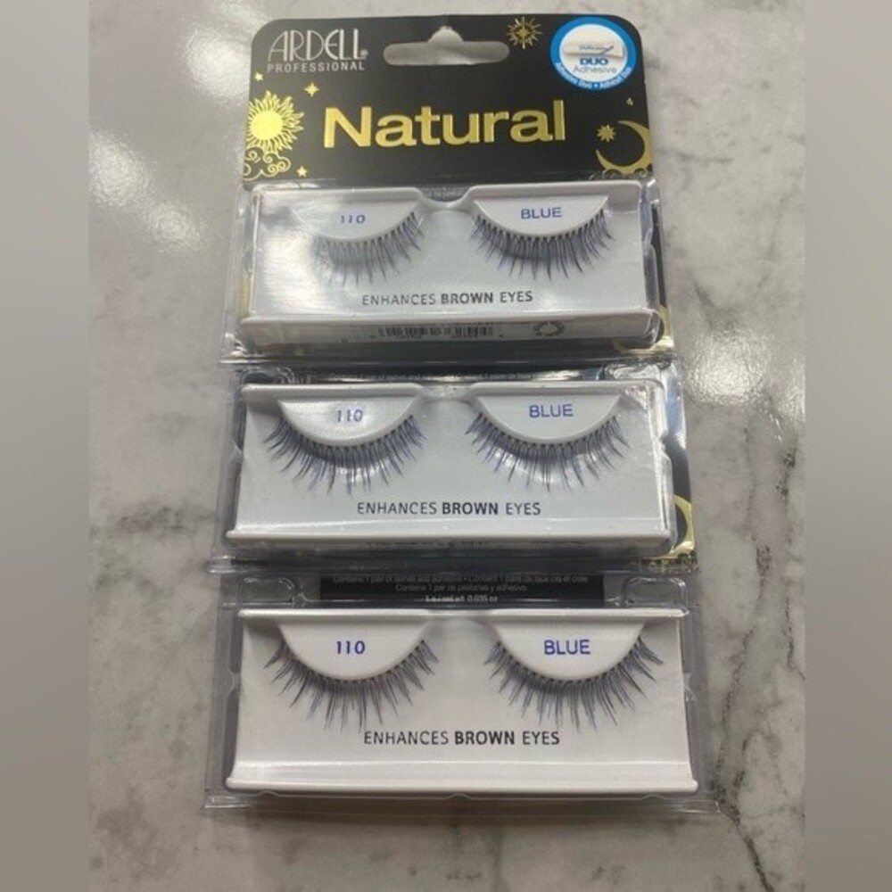 New Ardell Eyelash Bundle of 3 110 Blue to enhance brown eyes